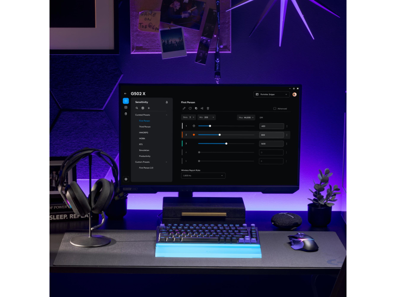 Logitech G502 X PLUS lilac