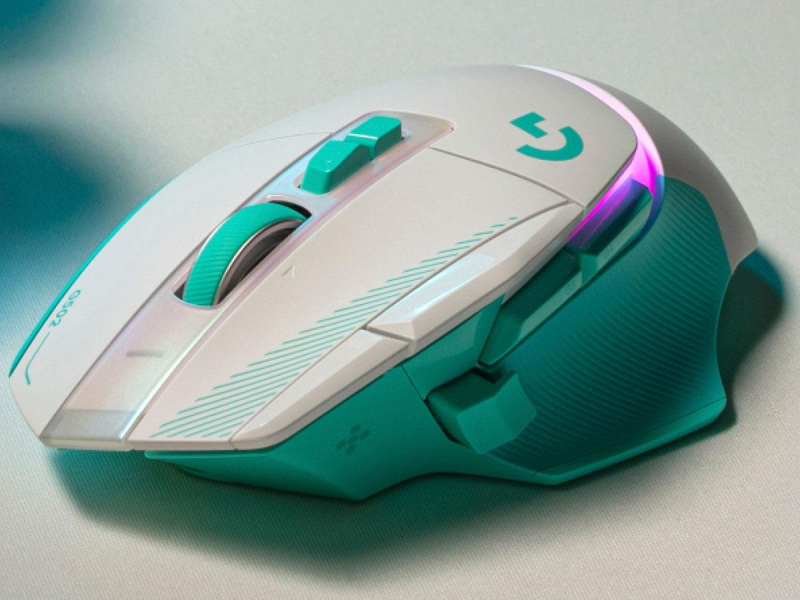 Logitech G502 X PLUS miętowy