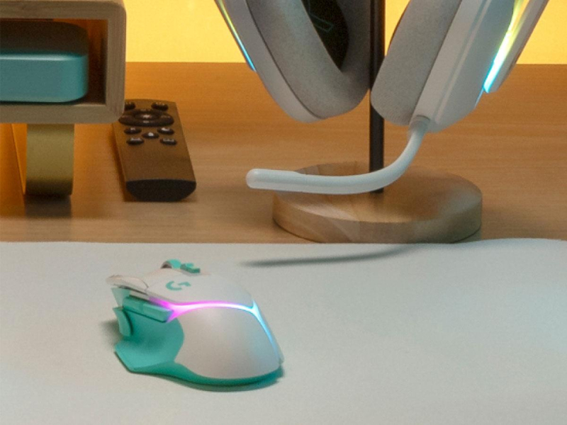 Logitech G502 X PLUS miętowy