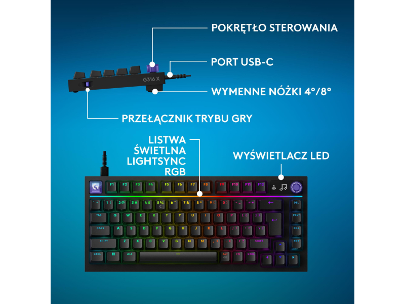 Logitech G316 X 75 czarny
