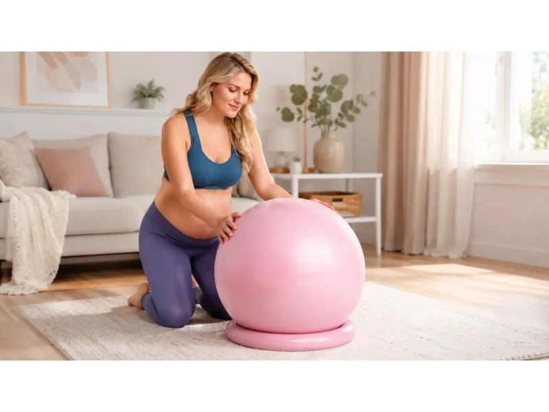 MOMCOZY Piłka porodowa MB01 BIRTHEASE, różowa