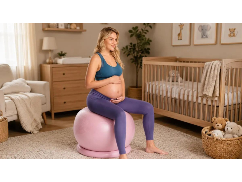 MOMCOZY Piłka porodowa MB01 BIRTHEASE, różowa