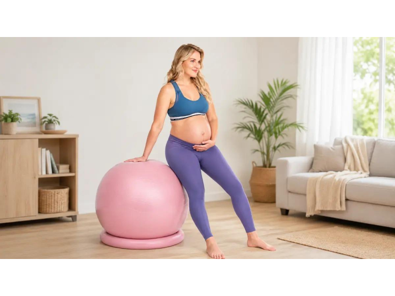 MOMCOZY Piłka porodowa MB01 BIRTHEASE, różowa