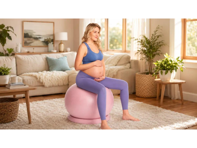 MOMCOZY Piłka porodowa MB01 BIRTHEASE, różowa