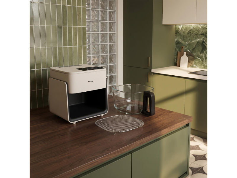 Huslog Air Fryer CrystalSteam szklany beżowy  4,2L