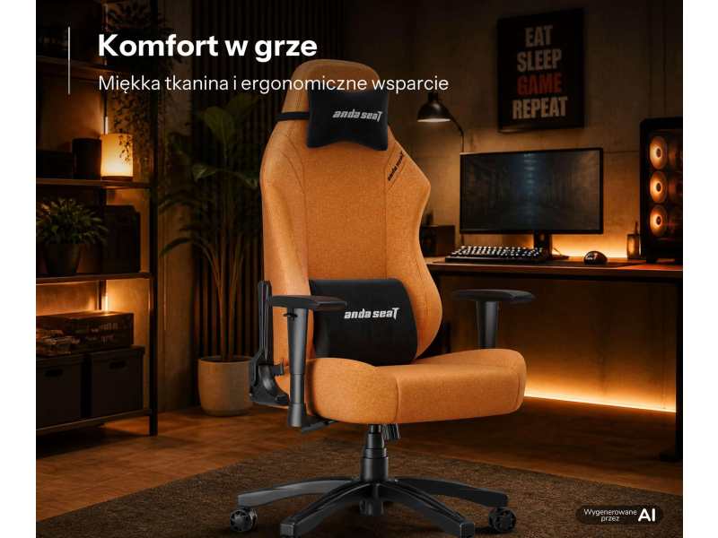 Anda Seat Luna L materiałowy pomarańczowy