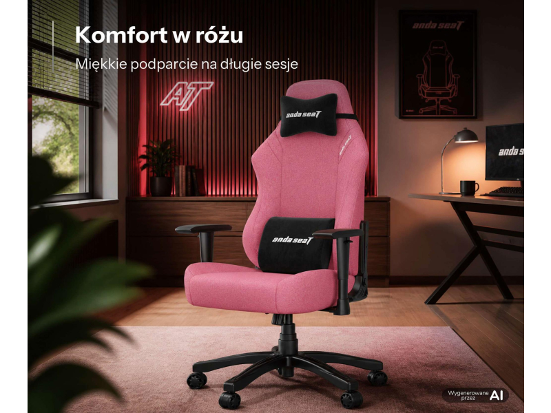 Anda Seat Luna L materiałowy różowy