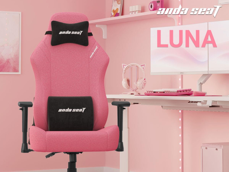 Anda Seat Luna L materiałowy różowy