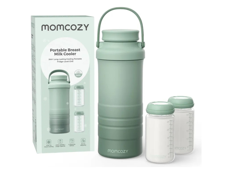 MOMCOZY Chłodziarka do mleka CM01, przenośna, 650ML, zielona