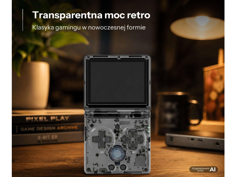 Anbernic RG35XXSP czarny transparentny