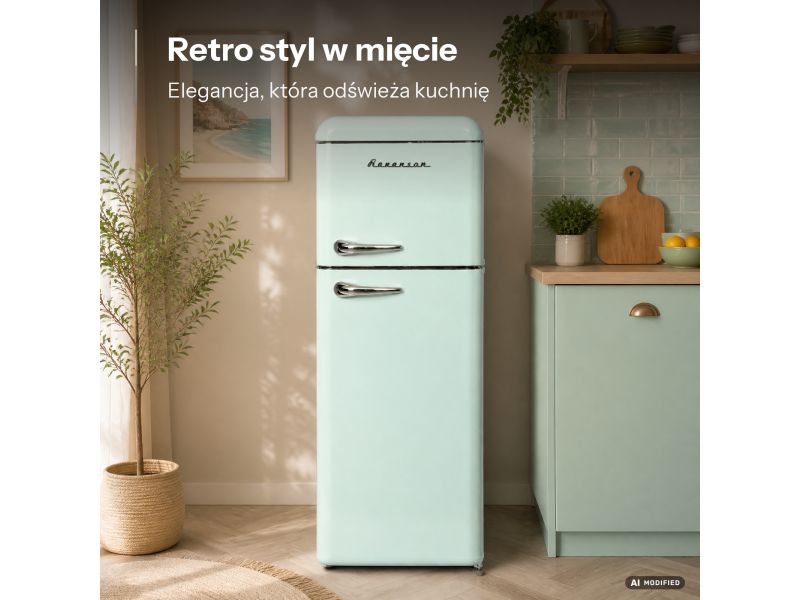 Ravanson LKK 210RM 147cm Miętowa Retro 208L