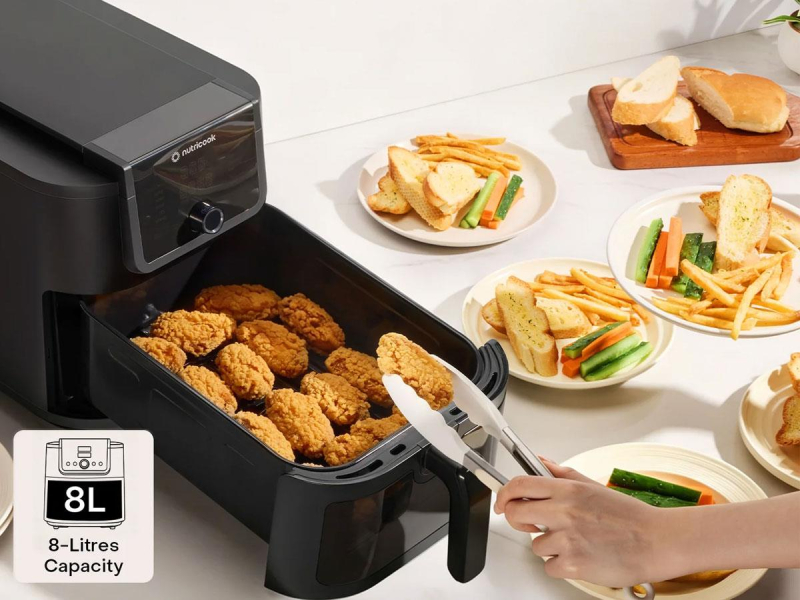 Nutricook Frytkownica beztłuszczowa Air Fryer Slim XXL 8 l