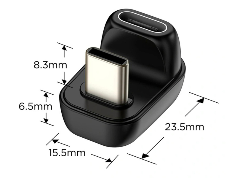 Tech-Protect ULTRABOOST AA04 ANGLE ADAPTER TYPE-C BLACK