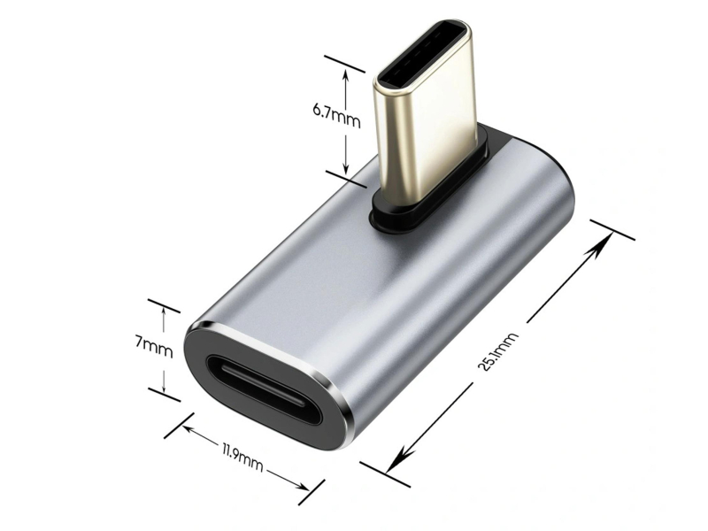 Tech-Protect ULTRABOOST AA03 ANGLE ADAPTER TYPE-C GREY