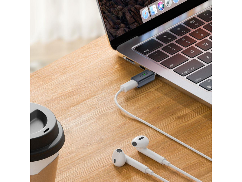 Tech-Protect ULTRABOOST AUDIO ADAPTER TYPE-C TO LIGHTNING GREY
