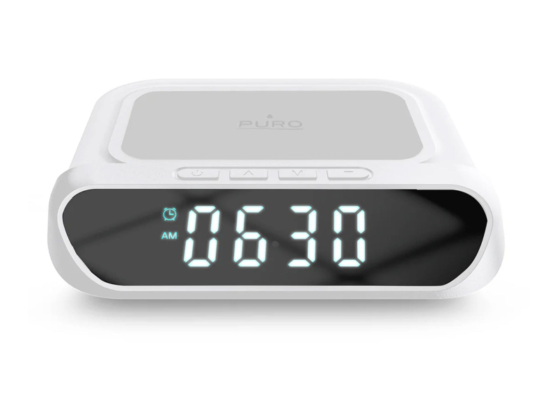 Puro Multifunction alarm clock with wireless charging base, 15 W