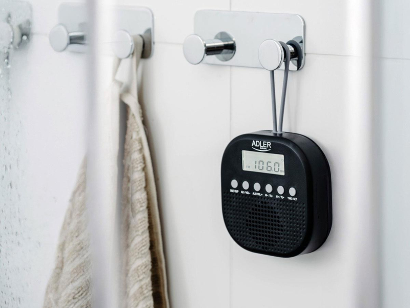 Adler AD1912 Radio FM, Wodoodporne IPX4