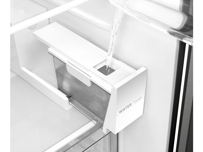 Midea MDRS925CIE46M Side by Side No Frost 177,5cm Inox Kostkarka