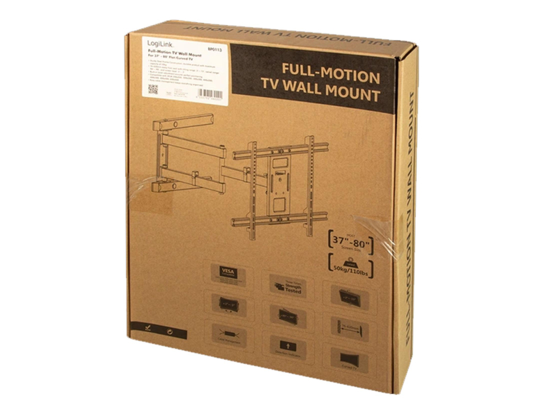 LogiLink Uchwyt ścienny do TV, 37-80cali, max 50kg