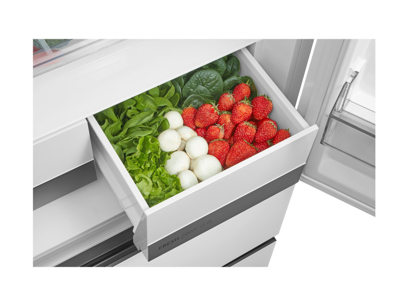 Midea MDRF600BIE36 No Frost 191cm Białe Szkło Do Obudowy WiFi 435L