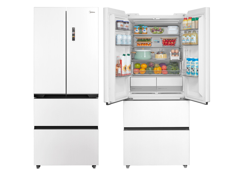 Midea MDRF600BIE36 No Frost 191cm Białe Szkło Do Obudowy WiFi 435L