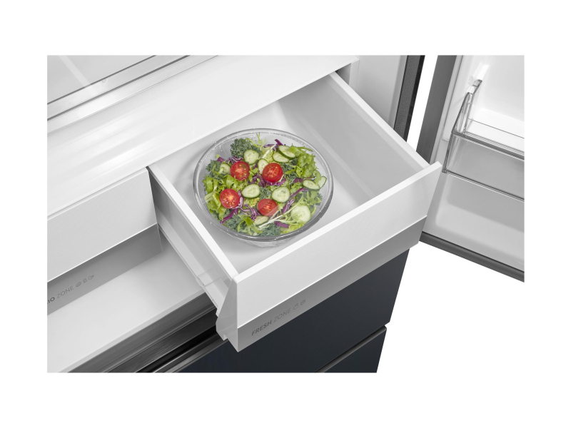 Midea MDRF600BIE70 No Frost 191cm Szare Szkło Inox Do Obudowy WiFi