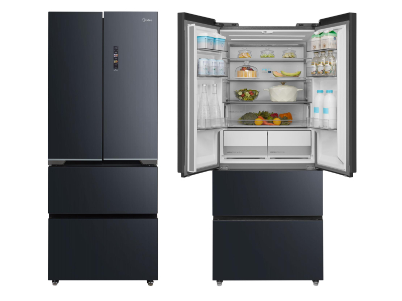 Midea MDRF600BIE70 No Frost 191cm Szare Szkło Inox Do Obudowy WiFi