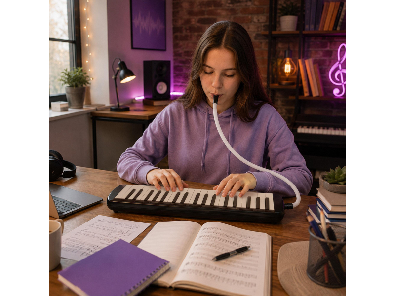 MusicMate Harmonijka klawiszowa MM-ML37-B