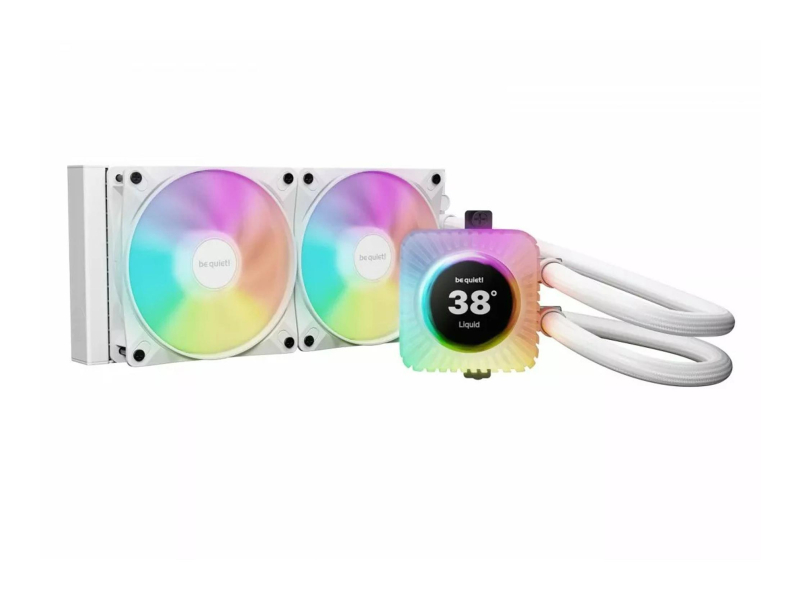 be quiet! Light Loop IO LCD 240mm White 2x120mm