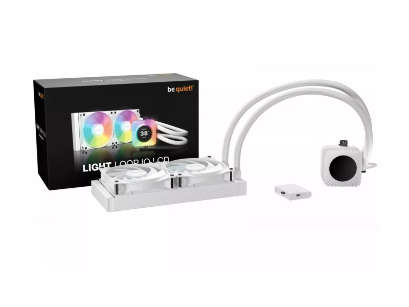 be quiet! Light Loop IO LCD 240mm White 2x120mm