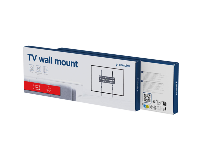 Gembird Uchwyt ścienny do telewizora bez regulacji 32-75inch do 75 k