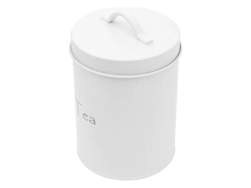 Altom Puszka metalowa z reliefem prążki 11x11x15 cm dek. Tea
