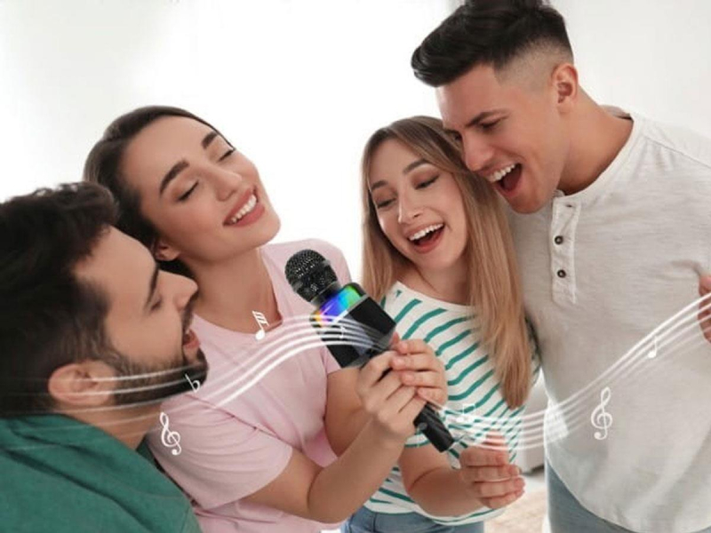 Gembird Bezprzewodowy mikrofon karaoke czarny