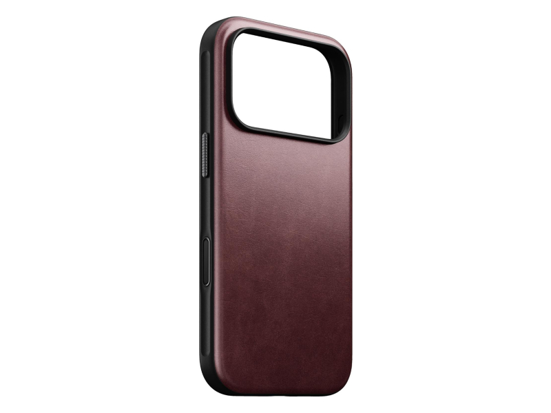 Nomad Modern Leather Case do iPhone 18 Pro / 17 Pro MagSafe (burgund)