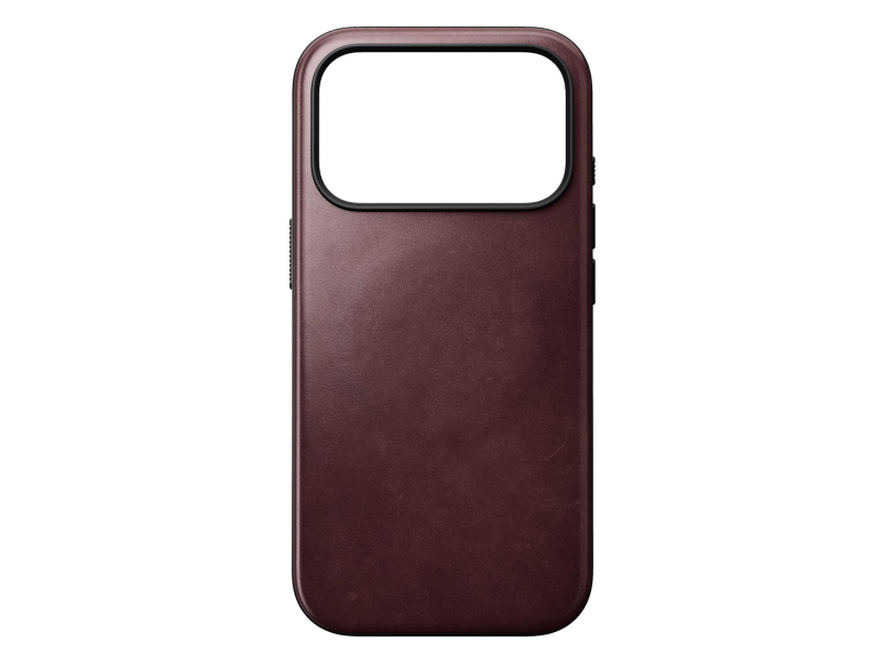Nomad Modern Leather Case do iPhone 18 Pro / 17 Pro MagSafe (burgund)
