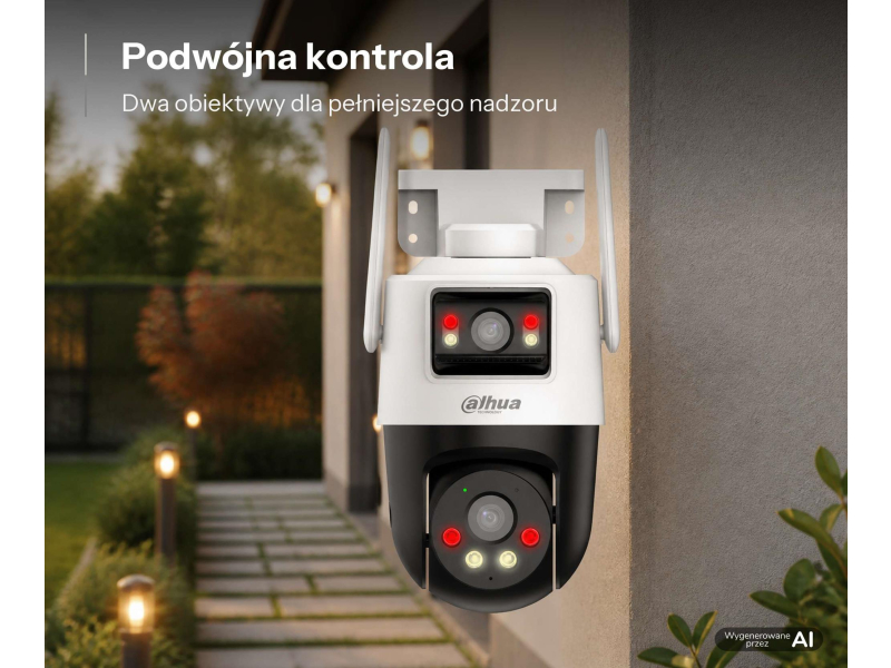 Dahua Kamera zewnętrzna obrotowa Dual 3+3MP 4G
