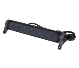 Listwa zasilająca Legrand Przedłużacz ochronny 3X2P+Z+USB AC 1.5M-CZARNY