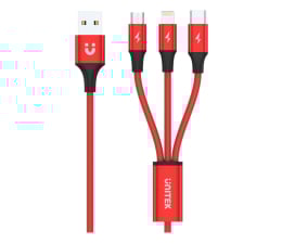 Kabel USB Unitek Kabel USB 2.0 3w1 Lightning, micro USB, USB-C 1,2m
