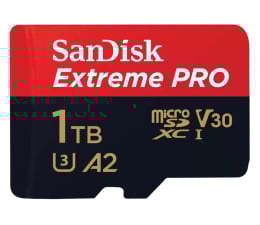 Karta pamięci microSD SanDisk 1TB microSDXC Extreme PRO 200MB/s A2 C10 V30 UHS-I U3