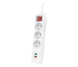 Listwa zasilająca Hama Listwa zasilająca - 3 gniazda, 2x USB-C, USB-A