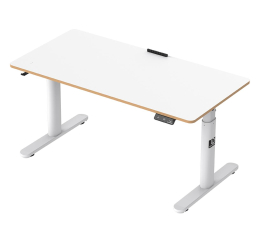 Biurko gamingowe Ultradesk Pulsar (Białe) (elektryczna regulacja)