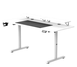 Biurko gamingowe Ultradesk HIGHLANDER XXL Elektryczna regulacja Białe