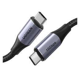 Kabel USB UGREEN US355 USB-C 3.1 Gen.2  5A 100W 4K 10Gbps 1m (czarny)