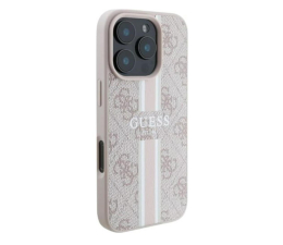 Etui / obudowa na smartfona Guess 4G Printed Stripes do iPhone 16 różowy