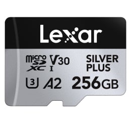 Karta pamięci microSD Lexar 256GB microSDXC Silver Plus UHS-I U3 A2 V30
