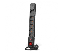 Listwa zasilająca HSK DATA ACAR S6 czarny 1,5M USB A+C