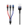 Kabel USB USAMS Kabel pleciony 3w1 0,35m 2A (lightning/microUSB/USB-C)