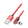 Kabel Lightning USAMS Kabel lightning 1m kątowy magnetyczny czerwony