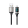 Kabel Lightning USAMS Kabel pleciony lightning 1,2m LED 2,4A srebrno-czarny
