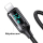 USAMS Kabel pleciony lightning 1,2mLED 2,4A Fast Charging czarny - 1569000 - zdjęcie 3